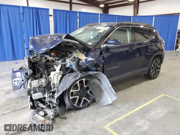 2019 Jeep Compass Limited with VIN 3C4NJCCB8KT649391, listed as a Copart auction lot 53990375 with 94,716 mi miles and Clean title. Bid and sale history available at DreamBid. Image 1.