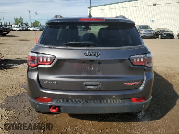 2021 Jeep Compass Trailhawk with VIN 3C4NJDDB7MT533137, listed as a Copart auction lot 56938215 with 92,507 mi miles and Salvage title. Bid and sale history available at DreamBid. Image 6.
