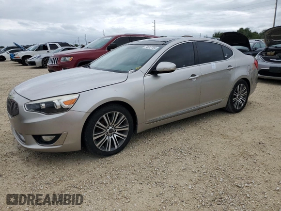 2014 Kia Cadenza Premium with VIN KNALN4D77E5134265, listed as a Copart auction lot 74512754 with 0 mi miles and Salvage Title. Bid and sale history available at carsss.com. Image 1.