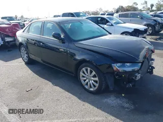 2014 Audi A4 Premium with VIN WAUAFAFL9EA082318, listed as a IAAI auction lot 41957307 with 65,086 mi miles. Bid and sale history available at carsss.com. Image 1.