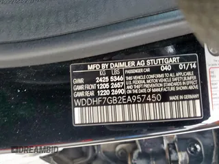 2014 Mercedes-Benz E with VIN WDDHF7GB2EA957450, listed as a Copart auction lot 51844615 with 111,405 mi miles and Salvage Title. Bid and sale history available at carsss.com. Image 12.