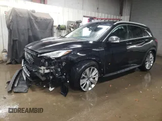 2020 Infiniti QX50 LUXE with VIN 3PCAJ5M38LF112554, listed as a Copart auction lot 42181105 with 79,772 mi miles and Salvage Title. Bid and sale history available at carsss.com. Image 1.