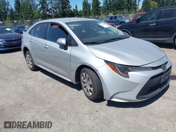2024 Toyota Corolla LE with VIN 5YFB4MDE5RP142423, listed as a IAAI auction lot 42720521 with 25,169 mi miles and . Bid and sale history available at DreamBid. Image 1.