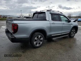 2019 Honda Ridgeline RTL with VIN 5FPYK3F57KB014653, listed as a Copart auction lot 51445785 with 30,598 mi miles and Salvage title. Bid and sale history available at DreamBid. Image 3.