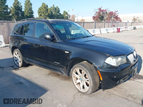 2010 BMW X3 xDrive30i with VIN WBXPC9C41AWJ39788, listed as a IAAI auction lot 41014468 with 181,636 mi miles. Bid and sale history available at carsss.com. Image 1.