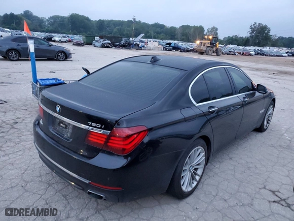 2013 BMW 7 Series 750i xDrive with VIN WBAYB6C55DC998073, listed as a Copart auction lot 67552004 with 0 mi miles and Salvage Title. Bid and sale history available at carsss.com. Image 3.