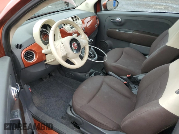 2013 FIAT 500 Pop with VIN 3C3CFFAR2DT649212, listed as a Copart auction lot 57527625 with 156,251 mi miles and Salvage title. Bid and sale history available at DreamBid. Image 8.