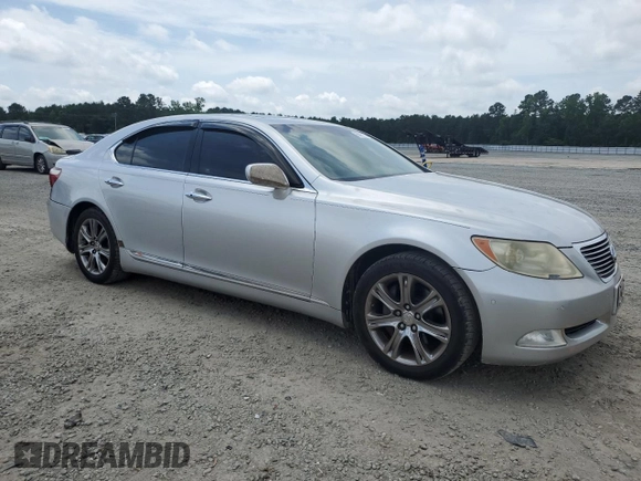 2009 Lexus LS 460 with VIN JTHBL46F895085638, listed as a Copart auction lot 60497755 with 165,748 mi miles and Salvage title. Bid and sale history available at DreamBid. Image 4.