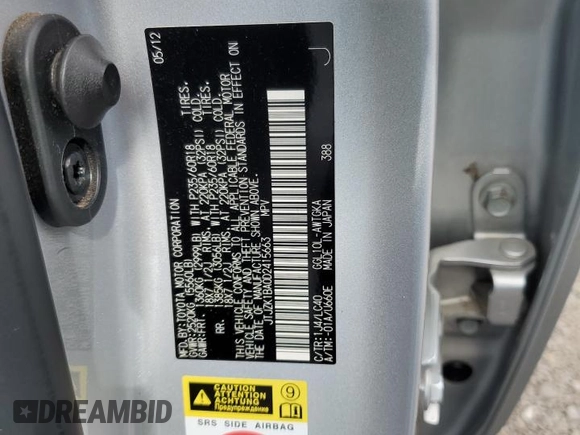 2013 Lexus RX 350 z VIN JTJZK1BA0D2415663, wystawiony jako Copart lot #49507455 z przebiegiem 92 309 mil mil oraz Szkoda całkowita • Salvage title. Historia ofert i sprzedaży dostępna na DreamBid. Obrazek 13.