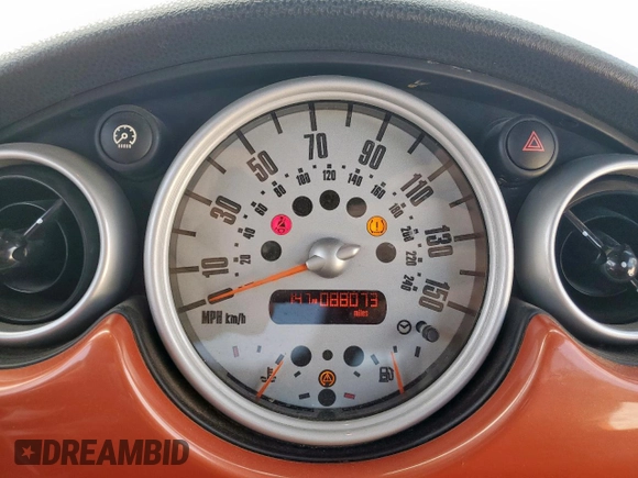 2007 MINI Convertible S with VIN WMWRH33547TJ43144, listed as a Copart auction lot 65440545 with 88,073 mi miles and Salvage title. Bid and sale history available at DreamBid. Image 9.