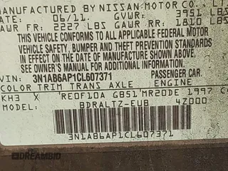2012 Nissan Sentra SR with VIN 3N1AB6AP1CL607371, listed as a IAAI auction lot 41990056 with 67,402 mi miles and . Bid and sale history available at DreamBid. Image 9.
