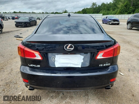 2010 Lexus IS 250 with VIN JTHBF5C24A2098391, listed as a Copart auction lot 60472255 with Not provided miles and Salvage title. Bid and sale history available at DreamBid. Image 6.