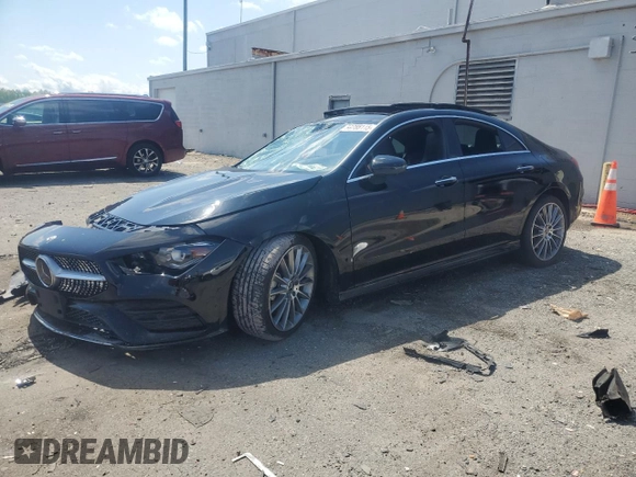 2023 Mercedes-Benz CLA 250 with VIN W1K5J4HB1PN327770, listed as a Copart auction lot 58788115 with 23,291 mi miles and Salvage title. Bid and sale history available at DreamBid. Image 1.