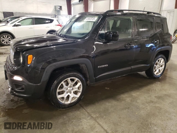 2018 Jeep Renegade Latitude with VIN ZACCJBBB8JPH44610, listed as a Copart auction lot 41803915 with 82,635 mi miles and Non Repairable. Bid and sale history available at DreamBid. Image 1.