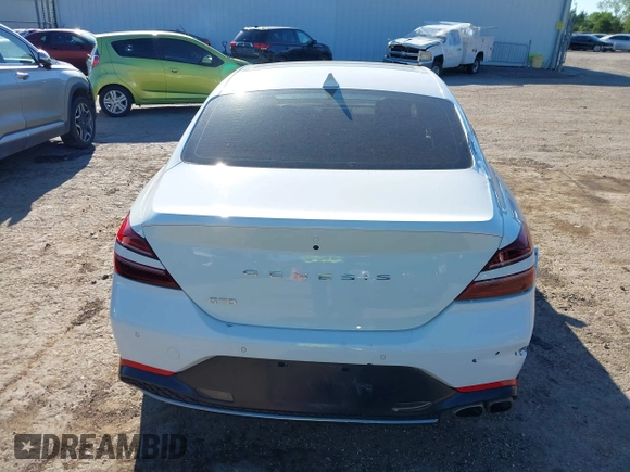 2022 Genesis G70 2.0T with VIN KMTG34TA2NU103990, listed as a IAAI auction lot 42302385 with 39,090 mi miles and . Bid and sale history available at DreamBid. Image 17.