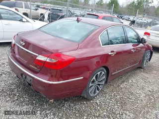2013 Hyundai Genesis 5.0L R-Spec with VIN KMHGC4DH3DU240294, listed as a IAAI auction lot 41514721 with 137,269 mi miles. Bid and sale history available at carsss.com. Image 4.