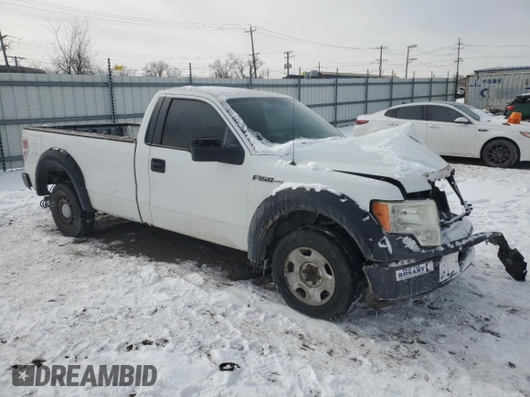 2009 Ford F-150 XL with VIN 1FTRF12839KA68485, listed as a Copart auction lot 44805525 with 213,318 mi miles and Salvage Title. Bid and sale history available at carsss.com. Image 4.