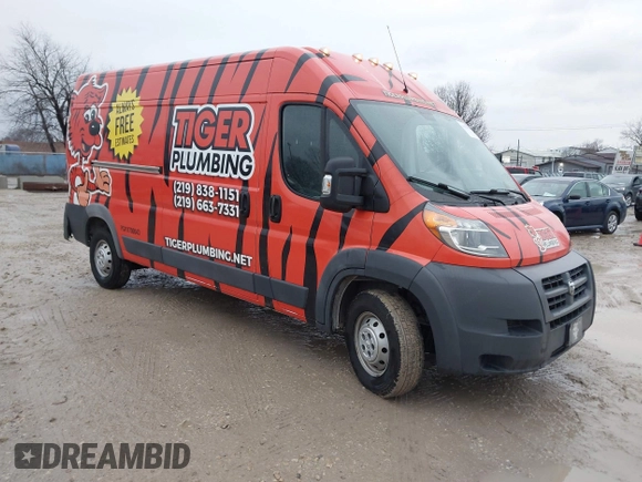 2017 Ram ProMaster Cargo with VIN 3C6TRVDG1HE509385, listed as a IAAI auction lot 41479512 with 134,770 mi miles and . Bid and sale history available at carsss.com. Image 1.