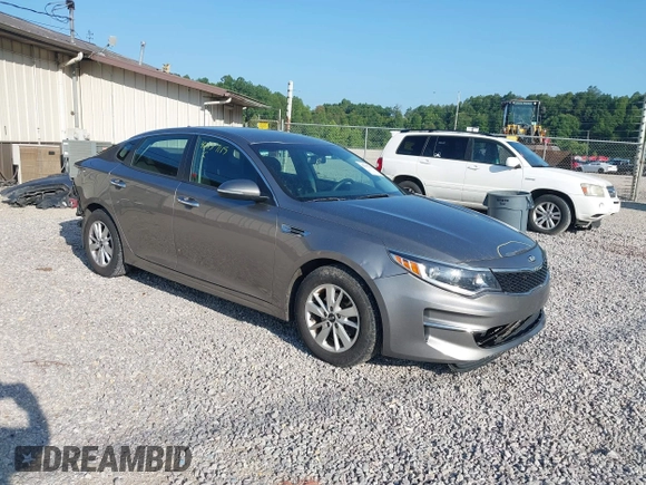 2018 Kia Optima LX with VIN 5XXGT4L38JG228590, listed as a IAAI auction lot 42557115 with 87,611 mi miles and . Bid and sale history available at DreamBid. Image 1.