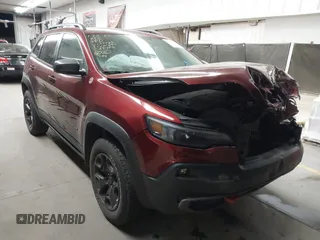 2019 Jeep Cherokee Trailhawk Elite with VIN 1C4PJMBX9KD157485, listed as a IAAI auction lot 41419531 with 63,208 mi miles. Bid and sale history available at carsss.com. Image 1.
