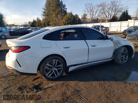 2023 BMW 4 Series 430i xDrive with VIN WBA73AV06PFM99802, listed as a Copart auction lot 45356035 with Not provided miles and Salvage title. Bid and sale history available at DreamBid. Image 3.