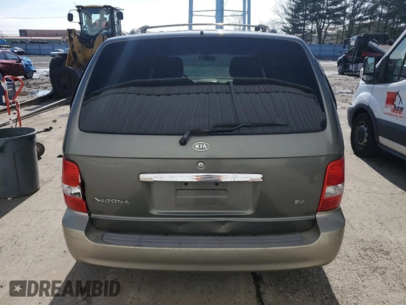 2003 Kia Sedona LX with VIN KNDUP131136362461, listed as a Copart auction lot 45305714 with 80,265 mi miles and Clean Title. Bid and sale history available at carsss.com. Image 6.