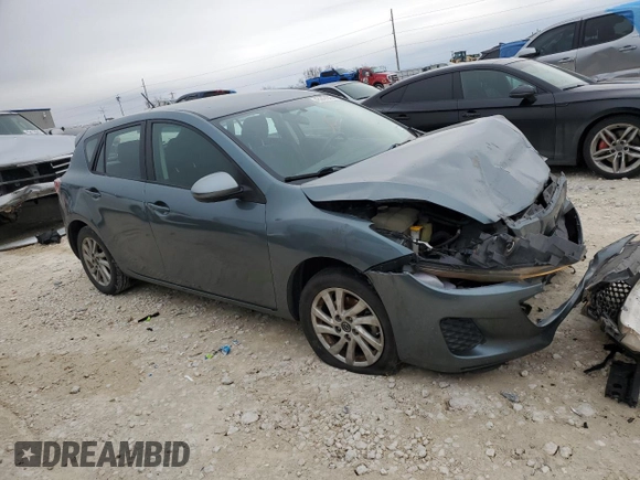 2013 Mazda 3 i Touring with VIN JM1BL1LP7D1775605, listed as a Copart auction lot 45247045 with 171,212 mi miles and Salvage Title. Bid and sale history available at DreamBid. Image 4.