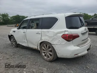 2012 Infiniti QX56 7-passenger with VIN JN8AZ2NFXC9515756, listed as a Copart auction lot 57978785 with Not provided miles and Salvage title. Bid and sale history available at DreamBid. Image 2.