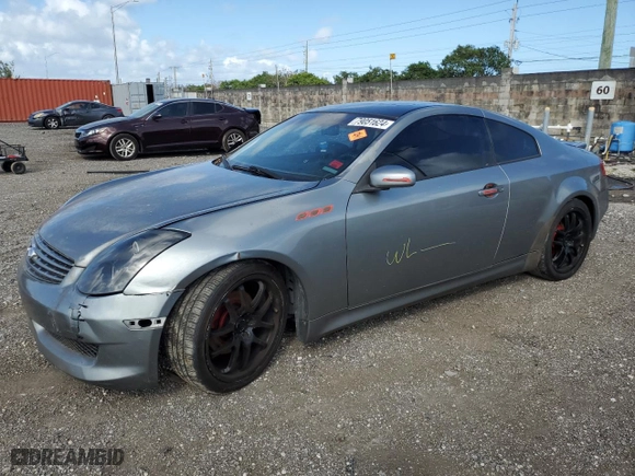 2006 Infiniti G35 Coupe with VIN JNKCV54E56M710951, listed as a Copart auction lot 79051624 with 163,629 mi miles and Salvage Title. Bid and sale history available at carsss.com. Image 1.