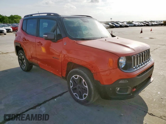 2015 Jeep Renegade Trailhawk z VIN ZACCJBCT8FPC23014, wystawiony jako Copart lot #60025465 z przebiegiem 46 645 mil mil oraz Czysty tytuł • Clean title. Historia ofert i sprzedaży dostępna na DreamBid. Obrazek 4.