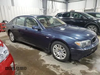2002 BMW 7 Series 745Li with VIN WBAGN63482DR06407, listed as a Copart auction lot 82769194 with 108,208 mi miles and Salvage Title. Bid and sale history available at carsss.com. Image 4.