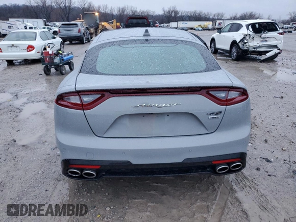 2021 Kia Stinger GT-Line with VIN KNAE15LA0M6091310, listed as a Copart auction lot 43359585 with 47,655 mi miles and Salvage Title. Bid and sale history available at DreamBid. Image 6.