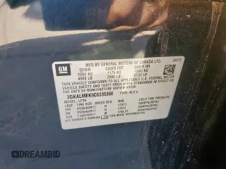 2012 GMC Terrain SLE-1 with VIN 2GKALMEK9C6335366, listed as a Copart auction lot 48635355 with 82,374 mi miles and Clean Title. Bid and sale history available at DreamBid. Image 12.