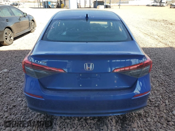2024 Honda Civic Sedan EX with VIN 2HGFE1F77RH313983, listed as a Copart auction lot 45407325 with 0 mi miles and Salvage Title. Bid and sale history available at carsss.com. Image 6.
