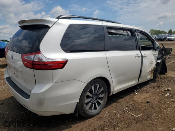 2019 Toyota Sienna XLE with VIN 5TDDZ3DC2KS210712, listed as a Copart auction lot 58591235 with Not provided miles and Salvage title. Bid and sale history available at DreamBid. Image 3.