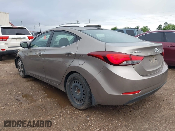 2015 Hyundai Elantra SE z VIN 5NPDH4AE3FH574776, wystawiony jako IAAI lot #42076620 z przebiegiem 175 486 mil mil oraz . Historia ofert i sprzedaży dostępna na DreamBid. Obrazek 3.