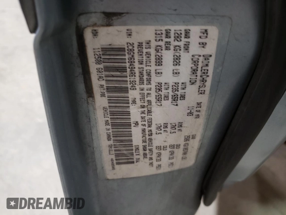 2004 Chrysler Pacifica z VIN 2C8GM68494R619249, wystawiony jako Copart lot #50628775 z przebiegiem 164 770 mil mil oraz Szkoda całkowita • Salvage title. Historia ofert i sprzedaży dostępna na DreamBid. Obrazek 15.