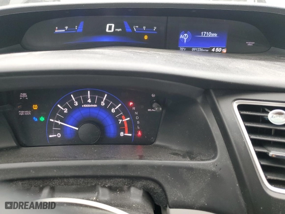 2015 Honda Civic Sedan LX with VIN 2HGFB2F55FH549380, listed as a Copart auction lot 52344955 with 91,236 mi miles and Clean Title. Bid and sale history available at carsss.com. Image 9.