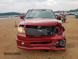 2008 Ford F-150 STX with VIN 1FTRX12W68KD11913, listed as a Copart auction lot 57166435 with 186,576 mi miles and Salvage title. Bid and sale history available at DreamBid. Image 5.