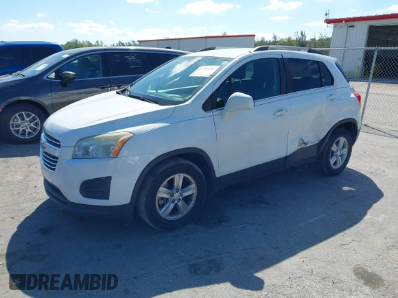 2016 Chevrolet Trax LT with VIN 3GNCJLSB5GL141743, listed as a IAAI auction lot 41795102 with 159,024 mi miles. Bid and sale history available at carsss.com. Image 2.
