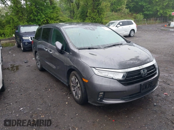 2022 Honda Odyssey EX-L z VIN 5FNRL6H77NB018068, wystawiony jako IAAI lot #42260972 z przebiegiem 37 990 mil mil oraz . Historia ofert i sprzedaży dostępna na DreamBid. Obrazek 1.