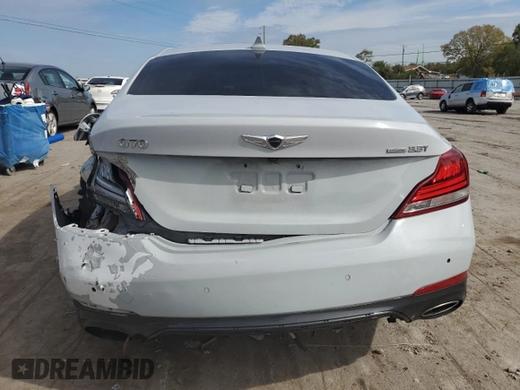 2019 Genesis G70 3.3T Advanced with VIN KMTG34LE4KU030796, listed as a Copart auction lot 71673144 with 100,932 mi miles and Salvage Title. Bid and sale history available at carsss.com. Image 6.