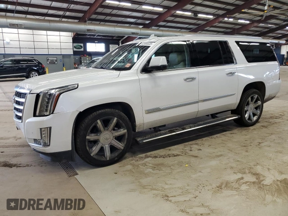 2016 Cadillac Escalade ESV Premium Collection with VIN 1GYS4JKJ9GR477678, listed as a Copart auction lot 52886535 with 161,722 mi miles and Salvage title. Bid and sale history available at DreamBid. Image 1.
