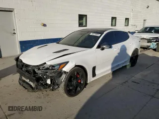 2020 Kia Stinger GT1 with VIN KNAE45LC3L6082883, listed as a Copart auction lot 79273504 with 70,367 mi miles and Salvage Title. Bid and sale history available at carsss.com. Image 1.