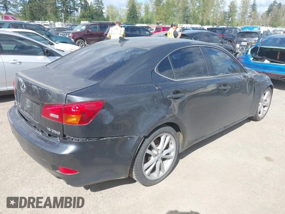 2007 Lexus IS with VIN JTHBK262475037345, listed as a IAAI auction lot 42088118 with 224,649 mi miles. Bid and sale history available at carsss.com. Image 4.