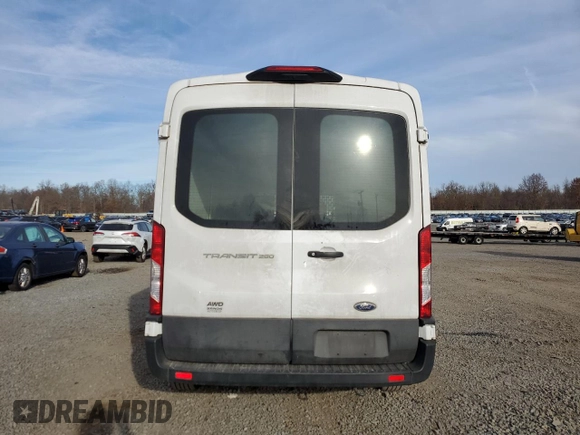 2023 Ford Transit Cargo with VIN 1FTBR2C8XPKA42105, listed as a Copart auction lot 80028384 with 136,464 mi miles and Salvage title. Bid and sale history available at DreamBid. Image 6.