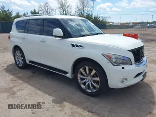 2013 Infiniti QX56 z VIN JN8AZ2NE1D9042676, wystawiony jako IAAI lot #42181659 z przebiegiem 113 454 mil mil oraz . Historia ofert i sprzedaży dostępna na DreamBid. Obrazek 1.