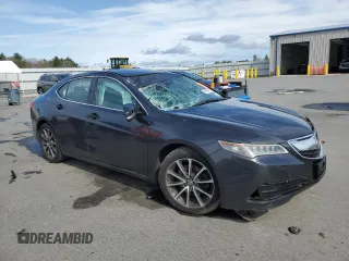2015 Acura TLX V6 with VIN 19UUB2F36FA017785, listed as a Copart auction lot 55942425 with Not provided miles and Salvage title. Bid and sale history available at DreamBid. Image 4.