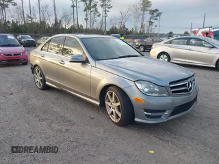 2014 Mercedes-Benz C 250 Sport with VIN WDDGF4HB4EA957278, listed as a IAAI auction lot 41421849 with 153,550 mi miles and . Bid and sale history available at DreamBid. Image 1.