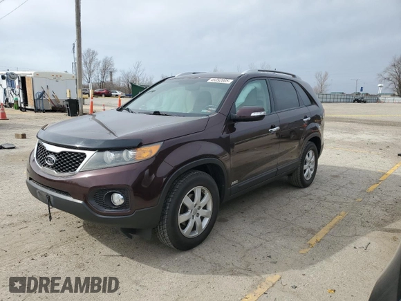 2012 Kia Sorento LX with VIN 5XYKTDA6XCG219069, listed as a Copart auction lot 49392005 with 95,658 mi miles and Salvage Title. Bid and sale history available at DreamBid. Image 1.